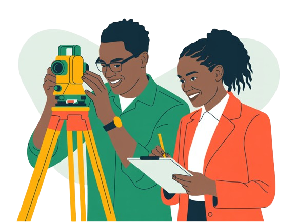 Ujamaa Foundation field team using GIS technology for land mapping in Uganda